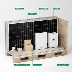 Sunpal住宅离网太阳能系统家用套件5000W 5Kw 10Kw 20Kw 20kva太阳能电池板家用完整能源系统 - Product Image 2