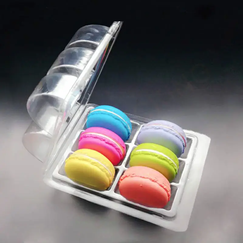 Clamshell embalagem personalizada para exibir macarons caixas