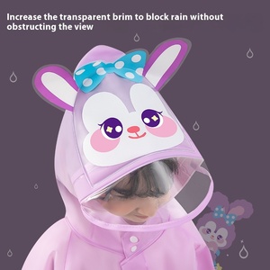 קריקטורה 3D התלמיד מעיל גשם לילדים עמיד למים ראווה אור עמיד במים רפלקטיביים - Product Image 2