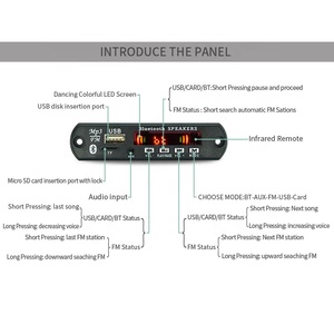 Kablosuz MP3 çalar modülü MP3 dekoder PCB devre 12V - Product Image 3