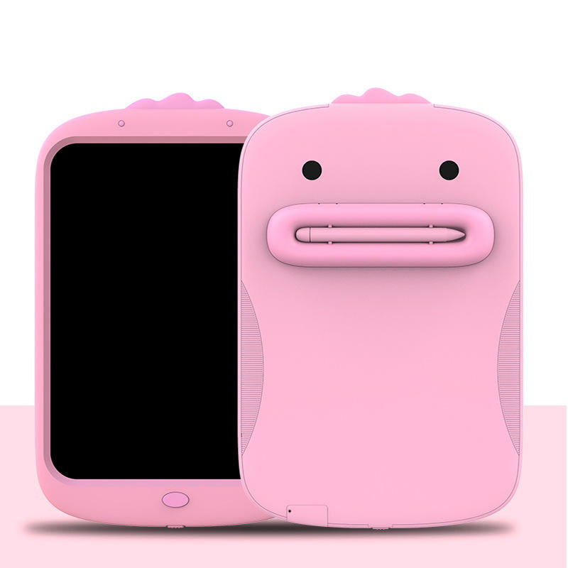 Pato de dibujos animados rosa