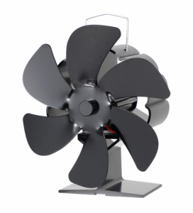 Im Lặng 6-Lưỡi Nhiệt Powered Bếp Fan Đen Kim Loại Lò Sưởi Fan Điện Với Hộp Cài Đặt Cho Hộ Gia Đình Sử Dụng - Product Image 5