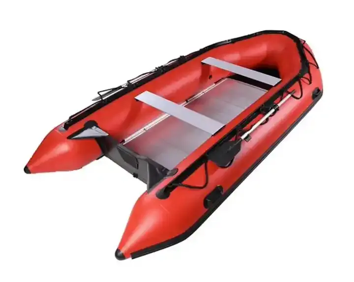 Barco de pesca de 270cm con suelo de aluminio, bote inflable, bote de velocidad Anticolisión de PVC de 1,2mm, balsa para deportes acuáticos