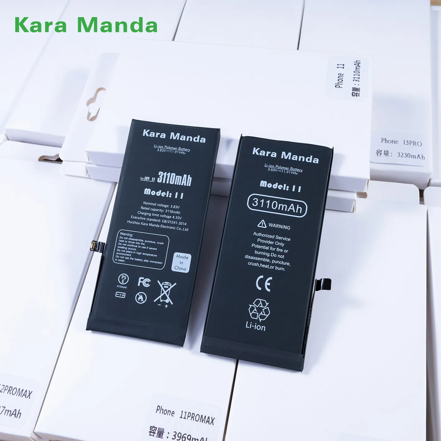 KaraManda OEM ODM 휴대 전화 배터리 아이폰 5 5s Se 6 6s 7 8 플러스 X Xr Xs 11 12 13 14 프로 맥스 Se2 휴대 전화 배터리