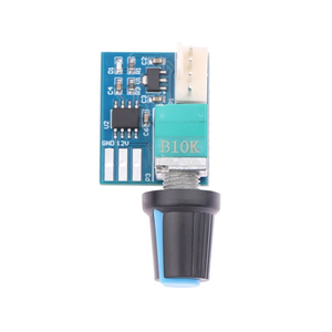 Controlador de velocidad del ventilador de un solo canal de 12V CC, controlador de velocidad PWM, Control de Motor de 25KHZ con potenciómetro giratorio para ajustar 4 pines - Product Image 2