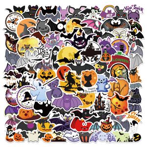 100 pezzi di Halloween Bat Ghost adesivi per bagaglio per Laptop Skateboard Book <span class=keywords><strong>Notebook</strong></span> fai da te moda moda adesivi in vinile