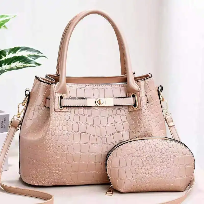Borsa di lusso con motivo a coccodrillo Bolsos per donna portafoglio minimalista in pelle Pu moda 2 pezzi Set borse per donna