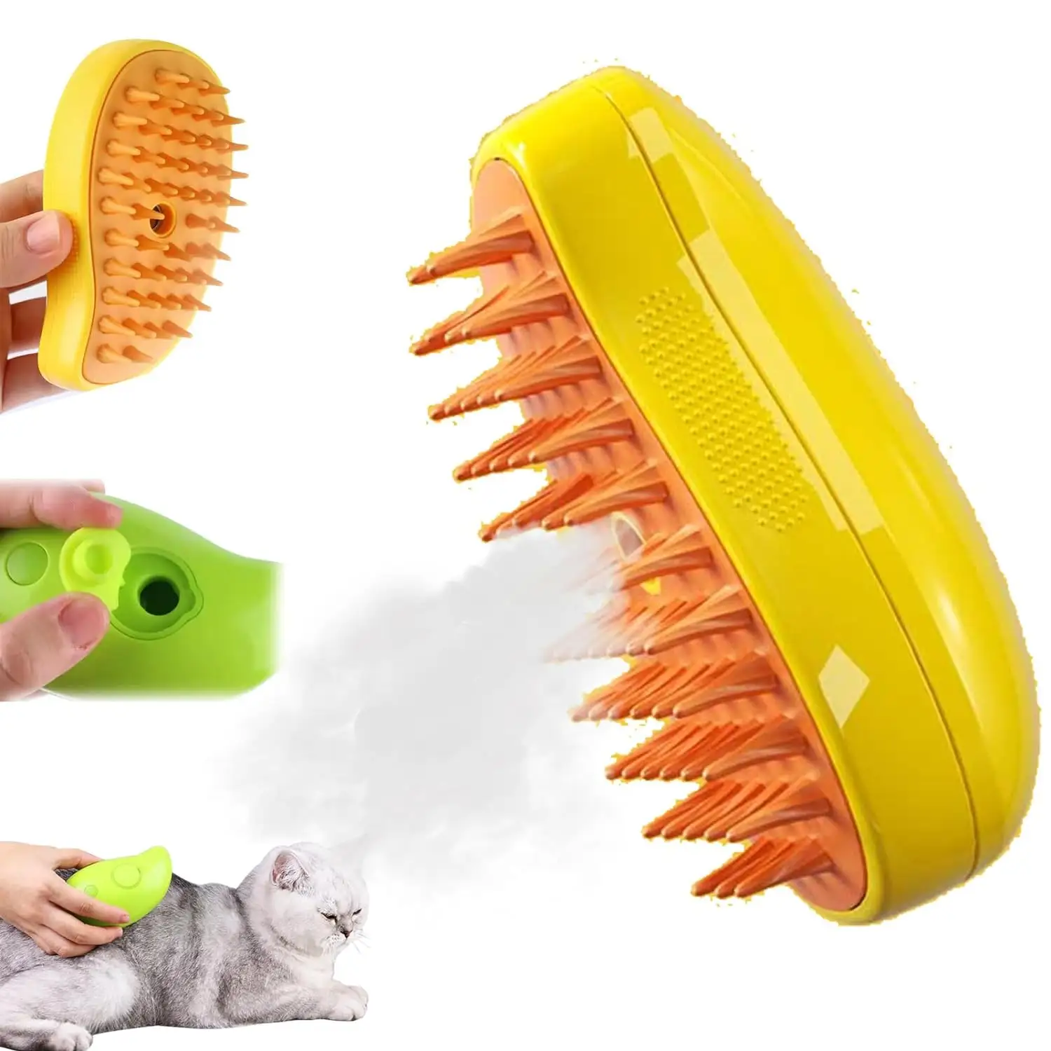 2023 Novo 3 em 1 Pet Grooming Hair Massage Steamy Comb Multifuncional Cão Auto Limpeza Removedor de Cabelo Cat Spray Escova De Vapor