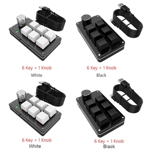 USB Customizable 6-Keys Mini <strong>Mechanical</strong> RGB Wired <strong>Keyboard</strong> with 1 Knob One-Hand Macro <strong>Programmable</strong> Audio &amp; Video Accessory - Product Image 4