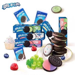 Mondelez 116g货车车轮脆皮奶油巧克力饼干三明治矿石黄油水果奶酪清真认证脆盒