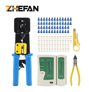 Zhefan ชุดเครื่องมือจีบ RJ11และสายเคเบิลเครือข่าย, เครื่องมือจีบเครื่องมือคีมใช้หลาย RJ45 - Product Image 1