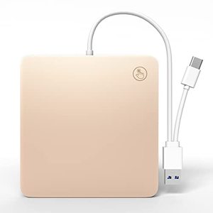 USB 3.0 Type-C外置DVD驱动器，吸盘型CD DVD光驱，便携式DVD +/-RW播放器刻录机笔记本电脑