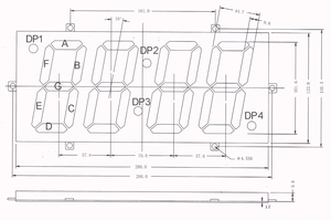 ultra Red 100mm 4 <strong>Digit</strong> 4 Inch 7 Segment <strong>Display</strong> 4 <strong>Digits</strong> Led Clock <strong>Display</strong> <strong>Module</strong> - Product Image 5