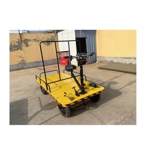 China Manufacture Electric Trolley Warehouse Transport Flatbed Car Small <strong>Loading</strong> <strong>Unloading</strong> Tools - Product Image 6