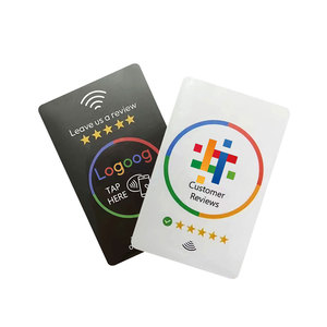 Custom Logo <strong>QR</strong> <strong>Code</strong> 13.56mhz Plastic Scan NFC Google Review Business Card - Product Image 1