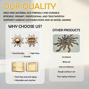 אבזם קשר אופנתי סיני, סגסוגת אבץ חזקה לתפירה, עשה זאת בעצמך, אבזם לחזייה, תחתונים, צ'ונגסאם, כפתורים - Product Image 4