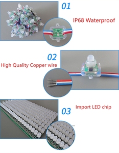 LED Nodo 12 MM RGB Digitale Piazza WS2811 IC Pixel Modulo String 5 V 12 V Impermeabile 2811 Indirizzabili Individualmente luce - Product Image 2