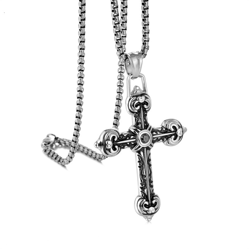 silver Pendant steel+3.0*60cm Chain