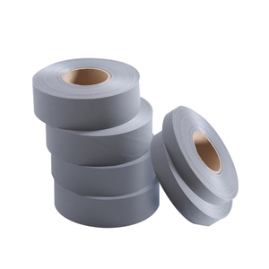 Grey 100% polyester ánh sáng phản xạ Băng dải phản quang vải cho quần áo - Product Image 2