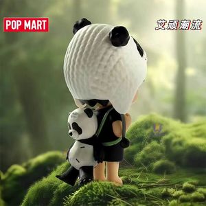 POPMART HIRONO成都小さな野生のパンダ収集可能なフィギュアシリーズ新しい到着アクションフィギュアかわいい動物
