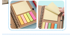 Custom Logo Kraft Spiral <strong>Notepad</strong> with Pen <strong>Memo</strong> Sticky Notes Eco Kraft Paper Note Pads Wire-O <strong>Notebook</strong> With Pen and Sticky Pads - Product Image 6