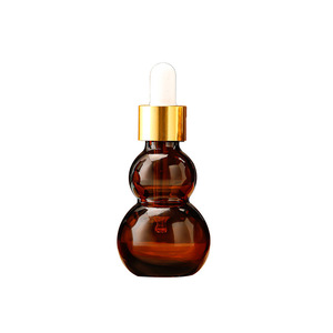 ขวดหยดแก้วสีเหลืองอำพันน้ำเต้าคู่ขนาด10มล. 20มล. 30มล. 100มล. สินค้าใหม่ - Product Image 3