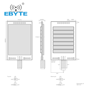 Ebyte E62-433T30D Wireless Audio Video Sender und Empfänger Lorawan UART 3.0km 433mhz 30dBm Rf Modul Wireless Modul - Product Image 6