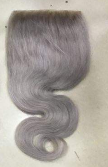 fermeture de cheveux gris