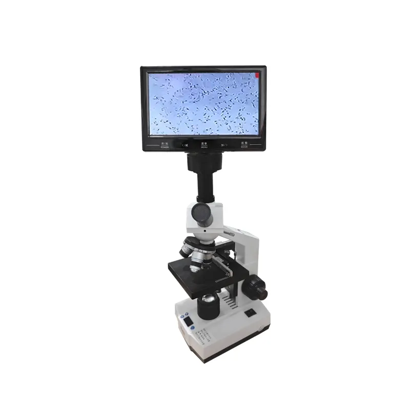 Pantalla LCD de 7 pulgadas microscopio básico microscopio monocular semen celular animal y laboratorio de clínica veterinaria equipo veterinario