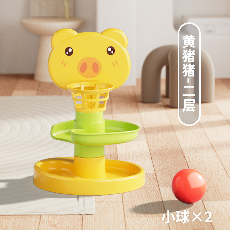 yellow pig-2 layers 2 balls
