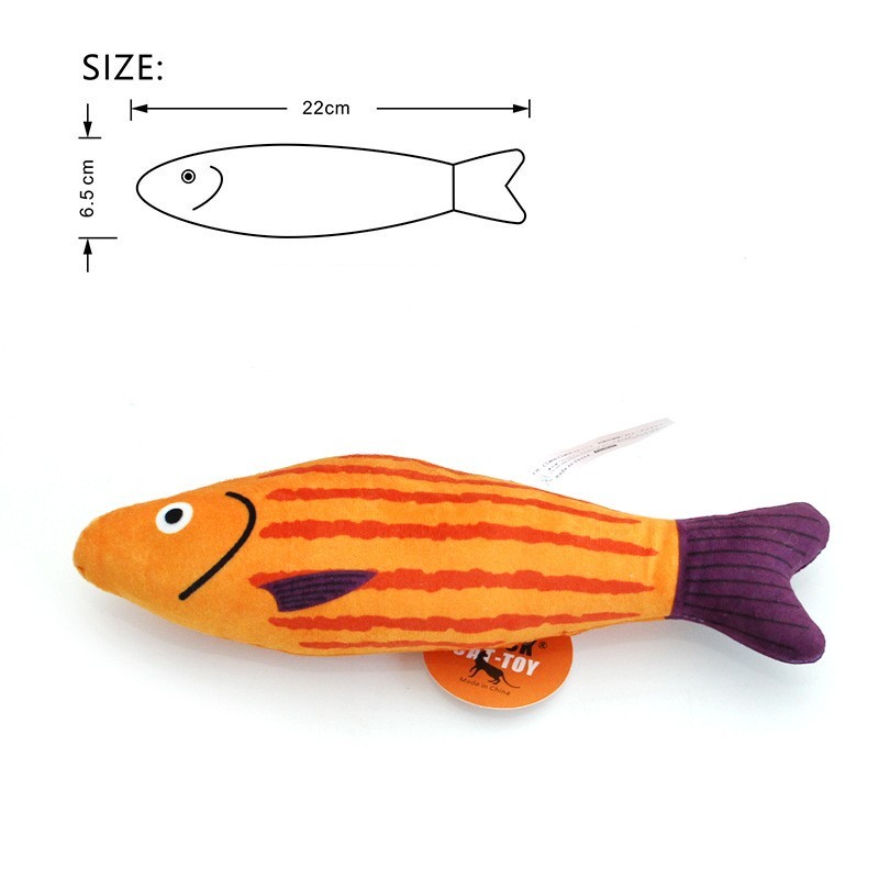 Poisson rayé orange jaune