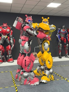 Оптовая продажа, гигантские носимые светодиодные украшения для парада, желтые ходячие куклы, трансформирующий автомобиль, костюм робота - Product Image 6