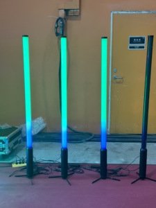 24 piksel 360 LED tüp ışık akülü su geçirmez PC DMX kablosuz uzaktan RGB + WW CW IP65 matris aydınlatma sahne süslemeleri için - Product Image 4
