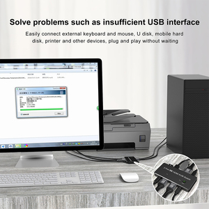 A088 8K 60Hz 4K 144Hz 2 Port KVM Switch 3x4 <strong>HDMI</strong> Switcher 3 <strong>Input</strong> 4 <strong>Output</strong> Support Led Indicator 3 in 4 Out USB 3.0 KVM Switch