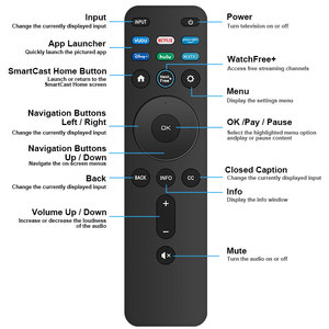 Universeller Fernbedienung ersatz für VIZIO XRT260 Smart cast 4K Smart TV P-Serie V-Serie D-Serie M-Serie mit Tasten für Netflix - Product Image 3