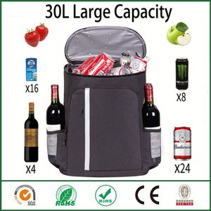 30L 45Cns soğutucu sırt çantası yalıtımlı sızdırmaz su geçirmez soğutucu sırt çantası kamp piknikler plaj seyahat soğutucu çanta çalışmak