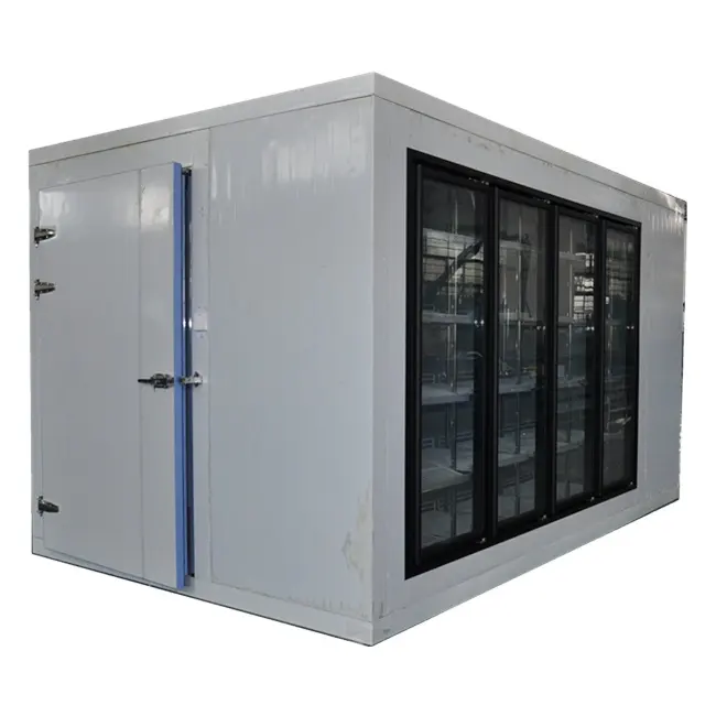 Refrigerador de fruta y verdura, equipo de congelación grande usado para supermercado, 10 puertas, bebida fría