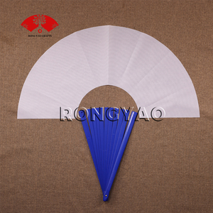 Süblimasyon 13 inç büyük Clack katlanır el Fan boş baskı Polyester Fan kumaş ile çin Kung Fu Fan plastik kaburga - Product Image 3