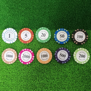 Biểu Tượng Tùy Chỉnh Poker Chip Phụ Kiện 14G Sòng Bạc Gốm Đất Sét Poker Chip Golf Bóng Đánh Dấu - Product Image 4