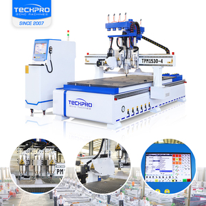 Enrutador CNC de madera de cuatro procesos multifunción de 3 ejes, hoja de sierra de husillo múltiple 1530, enrutador Cnc de cabezales múltiples - Product Image 1