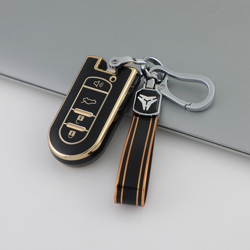 4 Button A Black + Keychain