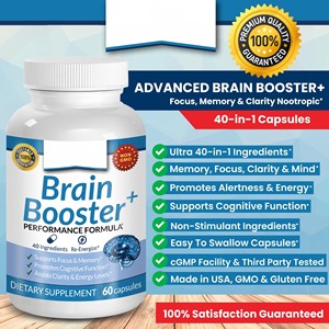 Suplemento de refuerzo cerebral 40 en 1 para Focus Memory Clarity Energy Función cognitiva avanzada con cápsulas de salud cerebral DMAE