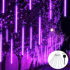 หลอดไฟ LED ฝนดาวตก8หลอด LED, ปลั๊ก EU กันน้ำตกแต่งคริสต์มาส50ซม. 30ซม.