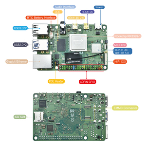 ROCK PI 4 modello C + 4GB scheda di sviluppo singola Computer Rockchip RK3399-T Arm Cortex-A72 per Raspberry PI 4gb - Product Image 5
