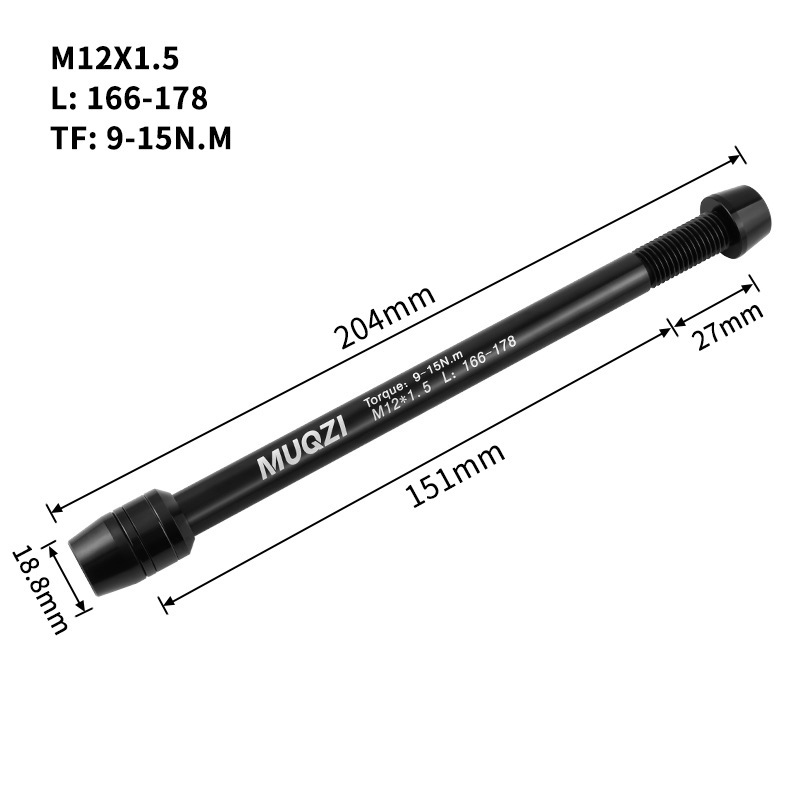 Paso de rosca M12x1,5 166-178 mm