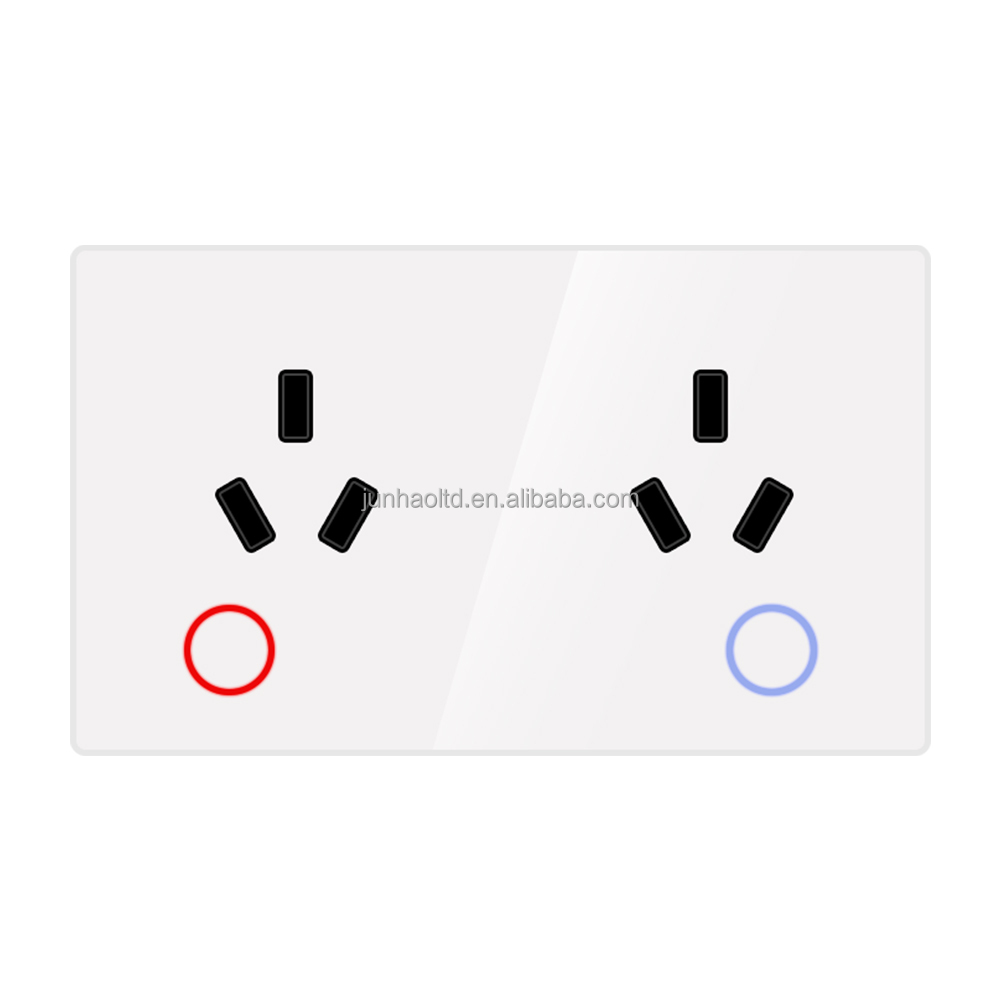 Tuya Zigbee- Enchufe AU sin USB- Panel de vidrio