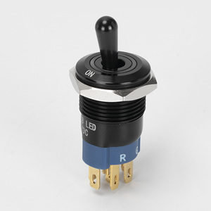 Interruttore a levetta illuminato ON-ON da 16MM nero interruttore a levetta a pulsante impermeabile da 12 Volt interruttore a levetta rotondo 12 V 20A con filo - Product Image 4