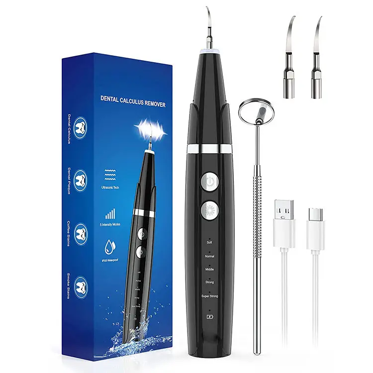 Removedor de calculador dental elétrico, com escova de dentes, para limpeza dos dentes, remoção de placa, limpador ultrassônico, recarregável