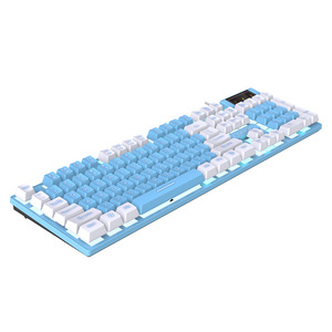 Teclados mecánicos personalizados Teclado mecánico con cable de 104 teclas Luz LED para teclado de computadora PC