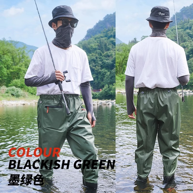 Basic style - Army green nylon waist pants